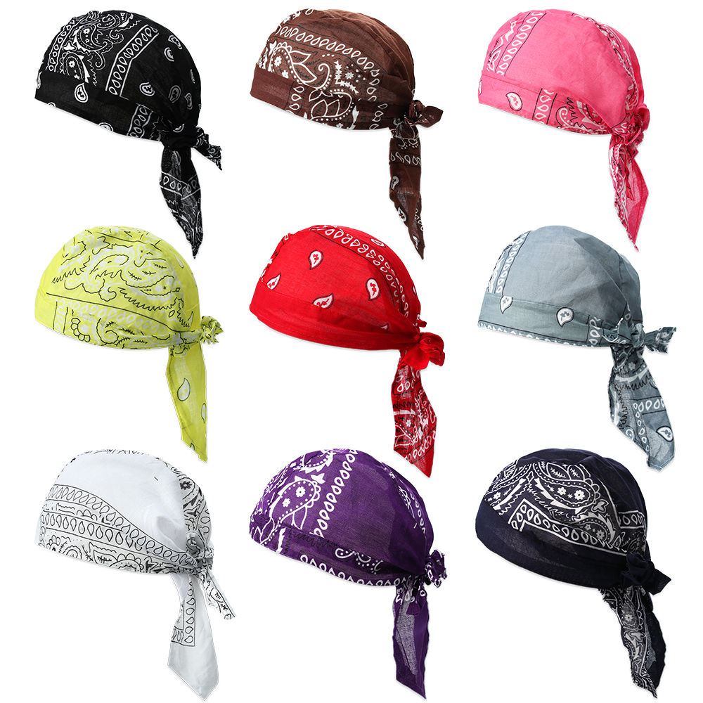 PDG Adjustable Cotton Elastic Quick Dry Pirate Hat Hair Loss Cap MuslimTurban Headscarf Bandana