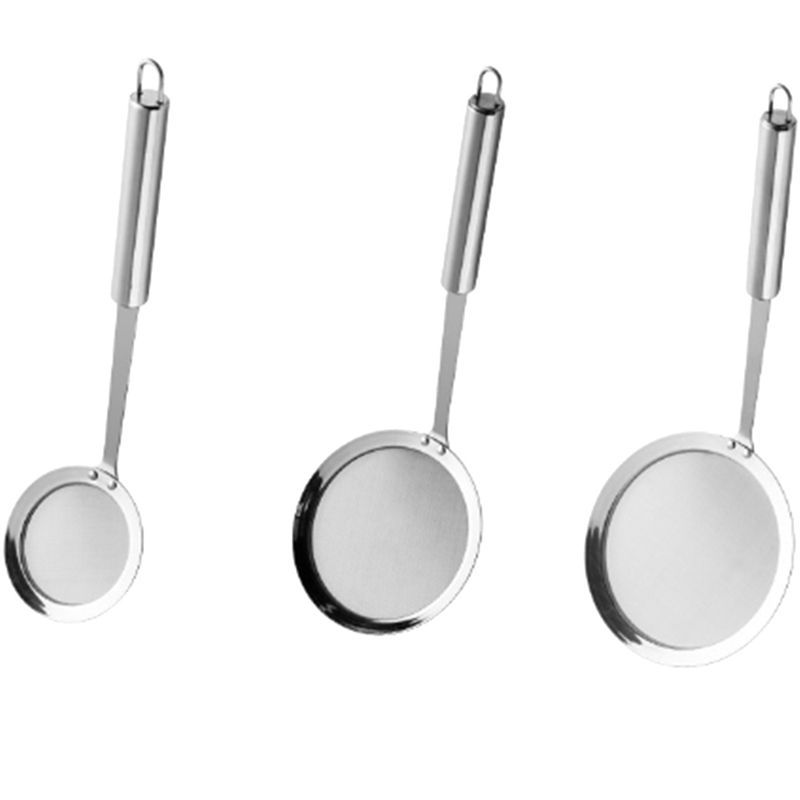 1Set Stainless Steel Fine Mesh Strainer Hot Pot Fat Strainer Multi-Functional Kitchen Cooking Mesh Food Strainer Ladle
