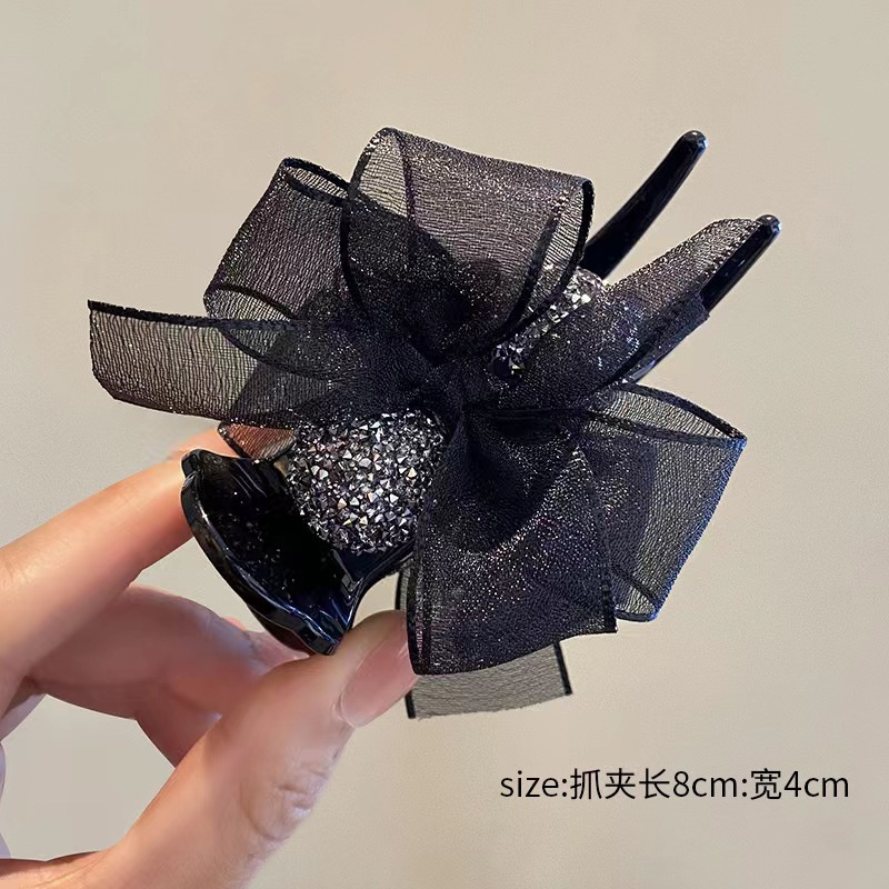 Kẹp Tóc Nơ Hàn Quốc Rhinestone -INTL