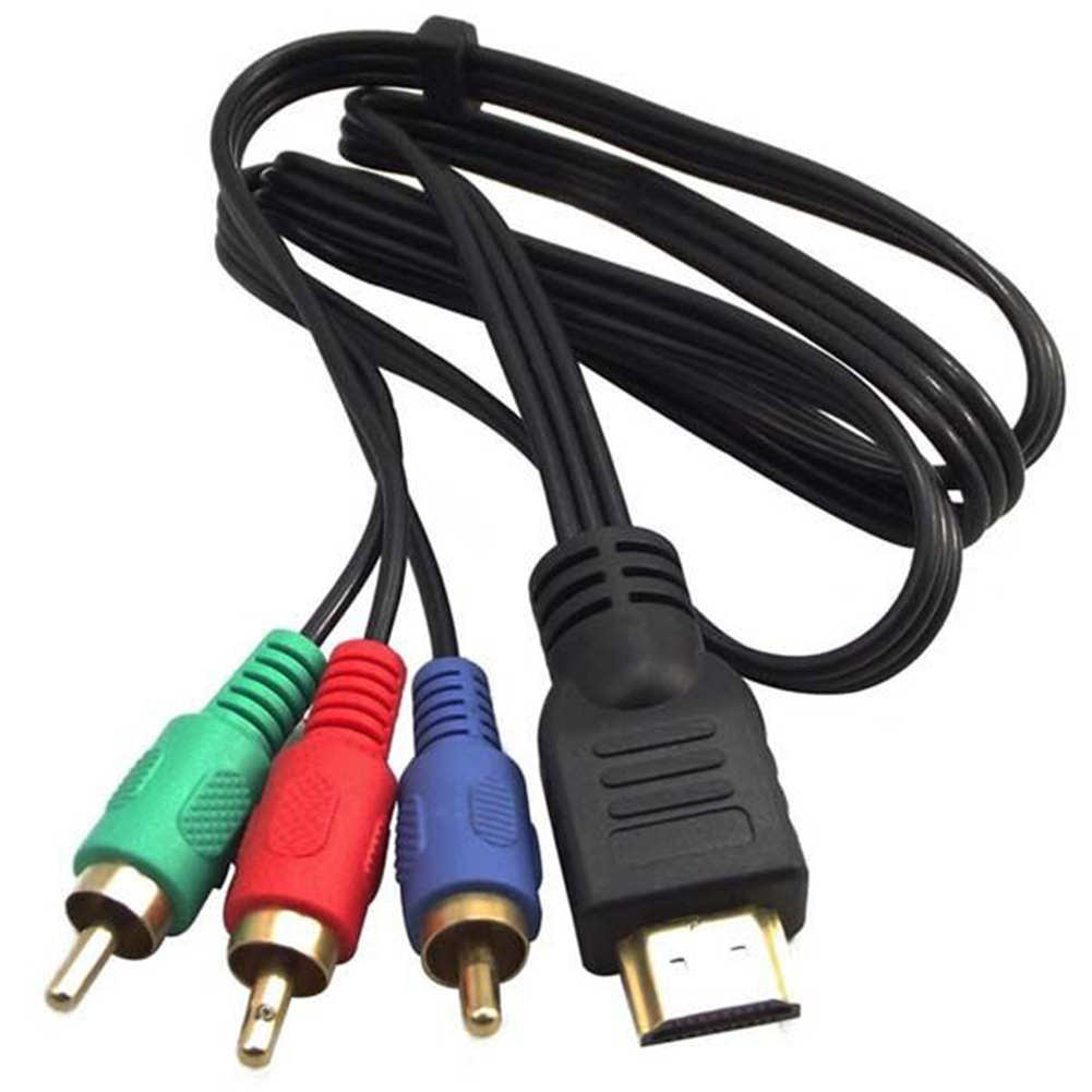 Bộ Phận Chuyển Đổi Video Âm Thanh 1M HDMI Đực Sang 3 RCA AV Adapter Cáp Chuyển Đổi HDMI Sang 3Rca (Đỏ, Xanh Lá Cây Và Xanh Dương) Bộ Tv Hd Sang Màu Khác Biệt Top Box 1M