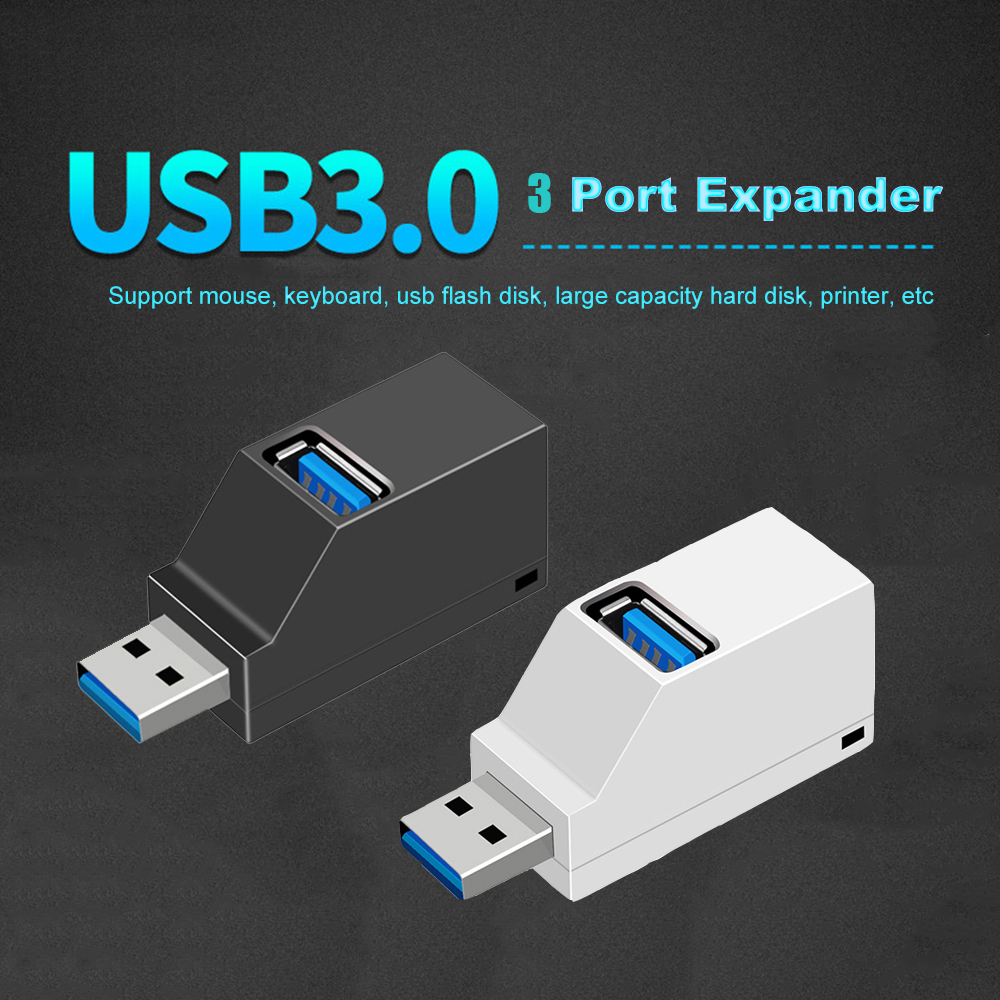 MKZ6053888 Universal High Speed Portable Data Transfer 3 Ports USB 3.0 Hub Adapter Splitter Box