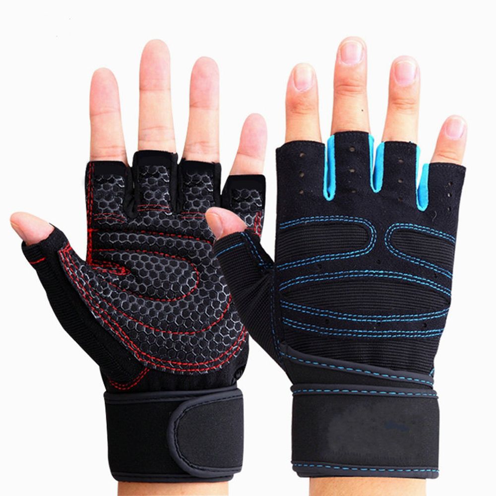 CC SP ป้องกันข้อมือ Fingerless เพาะกายกีฬา Half Finger ถุงมือถุงมือออกกำลังกายถุงมือขี่จักรยานถุงมือฟิตเนส