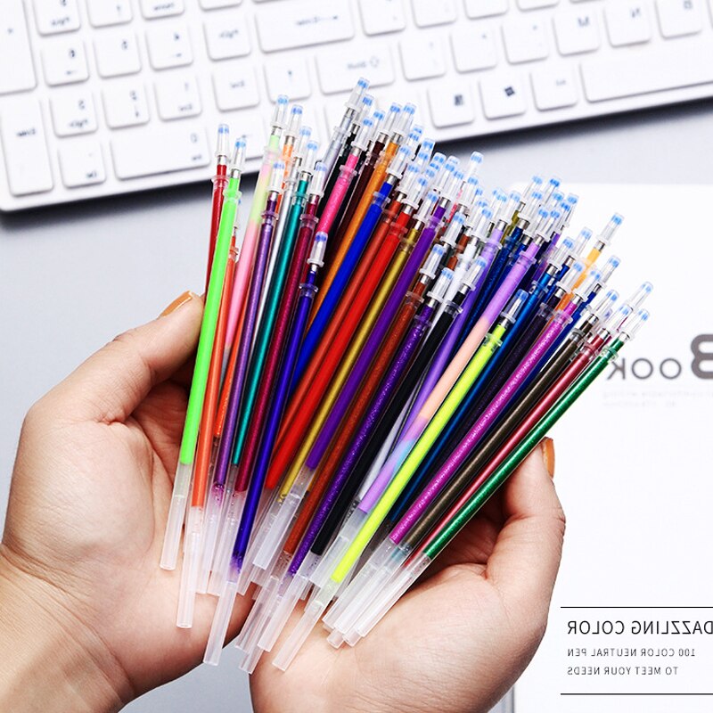 Bút Đánh Dấu Thủ Công 100 Màu Lấp Lánh Bút Mực Nước Màu Neon Bút Mực Lần