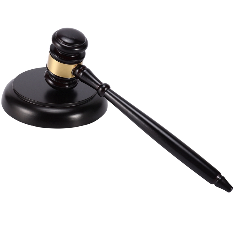 Wooden judge s gavel auction hammer with sound block for attorney judge