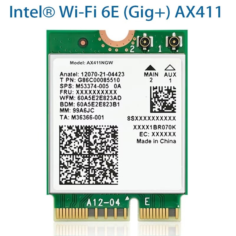 Intel WiFi Killer 1690i AX411NGW CARD Notebook Built in WIFI6E Gigabit