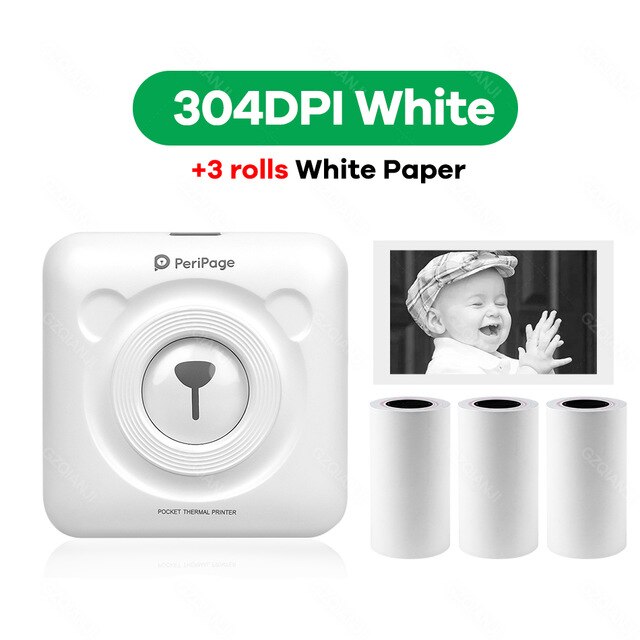 A6 304DPI 2 PeriPage บลูทูธพกพาขนาดเล็กไร้สายกระดาษเครื่องพิมพ์ภาพกระเป๋าการพิมพ์ความร้อนการเชื่อมต่อ USB Impresoras Foto