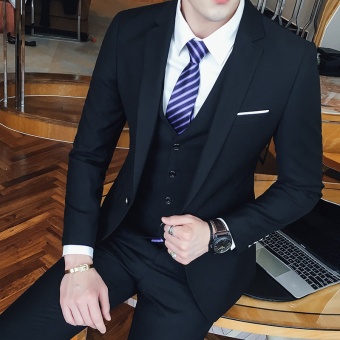 2017 Autumn New Arrival Men Casual 3 Pieces Suit Set Korean StyleWedding Party Suit Jacket Pants Vest Set - Intl June 2018 - 3 2017 Autumn New Arrival Men Casual 3 Pieces Suit Set Korean StyleWedding Party Suit Jacket Pants Vest Set - intl - 3