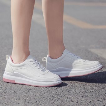 2017 New Fashion Thick White Shoe Lace Up Shoes Lady Running Shoes Korean Students Flat Tide White Sports Shoes Casual Shoes - Intl July 2018 - 2 2017 New Fashion Thick White Shoe Lace Up Shoes Lady Running Shoes Korean Students Flat Tide White Sports Shoes Casual Shoes - intl - 2