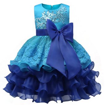 2017 Summer Flower Wedding Princess Dress Girls Children Clothing Kids Dresses For Girl Clothes Tutu Party Dress Purple - Intl June 2018 - 2 2017 Summer Flower Wedding Princess Dress Girls Children Clothing Kids Dresses for Girl Clothes Tutu Party Dress Purple - intl - 2