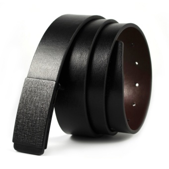 3.3CM Black Buckle Luxury Men Split Cowskin Leather Belt DullPolish Plated Buckle Leather Strap Fashion Pants Belt AutomaticBelt For Male Gift Three Color To Choose - Intl April 2018 - 2 3.3CM Black Buckle Luxury Men Split Cowskin Leather Belt DullPolish Plated Buckle Leather Strap Fashion Pants Belt AutomaticBelt For Male Gift Three Color to choose - intl - 2