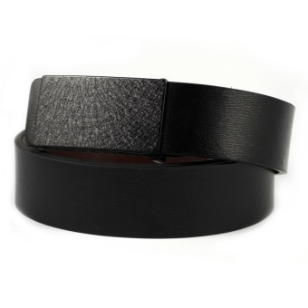 3.3CM Black Buckle Luxury Men Split Cowskin Leather Belt DullPolish Plated Buckle Leather Strap Fashion Pants Belt AutomaticBelt For Male Gift Three Color To Choose - Intl April 2018 - 3 3.3CM Black Buckle Luxury Men Split Cowskin Leather Belt DullPolish Plated Buckle Leather Strap Fashion Pants Belt AutomaticBelt For Male Gift Three Color to choose - intl - 3