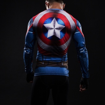 3D Printed T-shirts Captain America Compression Shirt Long SleeveCosplay Costume Clothing Tops Male Halloween Costumes For Men -intl June 2018 - 2 3D Printed T-shirts Captain America Compression Shirt Long SleeveCosplay Costume Clothing Tops Male Halloween Costumes For Men -intl - 2