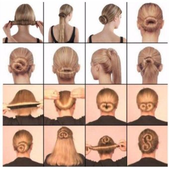 3pcs Women Hair Bun Maker Donut Hair Styling Accessories Tools -intl April 2018 - 4 3pcs Women Hair Bun Maker Donut Hair Styling Accessories Tools -intl - 4
