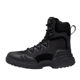 AFS Men's Outdoor Sport Army Combat Boots Travel Leather High-topBoots - Black June 2018 - 2 AFS Men's Outdoor Sport Army Combat Boots Travel Leather High-topBoots - black - 2
