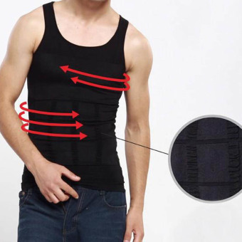 Allwin Men Body Slimming Tummy Shaper Belly Underwear Shapewear Waist Girdle Shirt Black M - Intl June 2018 - 2 Allwin Men Body Slimming Tummy Shaper Belly Underwear shapewear Waist Girdle Shirt Black M - Intl - 2