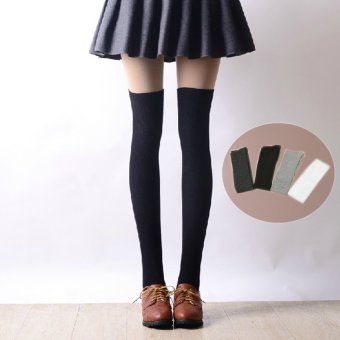 Amart 1 Pair Women Cotton Stockings Sexy Thigh High Knee Long Socks Black - Intl June 2018 - 2 Amart 1 Pair Women Cotton Stockings Sexy Thigh High Knee Long Socks Black - intl - 2