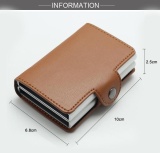 Double Metal RFID Credit Card Holder With RFID Blocking Pu Leather Mini Wallet Automatic Business Blocking Travel Card Holder Pop Up Case Credit Card Protector Case - Intl August 2018 - 2 Double Metal RFID Credit Card Holder with RFID Blocking Pu Leather Mini Wallet Automatic Business Blocking Travel Card Holder Pop Up Case Credit Card Protector Case - intl - 2