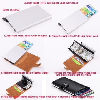 Anti-theft Men Leather Wallet With Mini RFID Wallets Automatic Business Blocking Travel Card Holder Pop Up Case Credit Card Protector Case Red - Intl June 2018 - 5 Anti-theft Men Leather Wallet With Mini RFID Wallets Automatic Business Blocking Travel Card Holder Pop Up Case Credit Card Protector Case Red - intl - 5