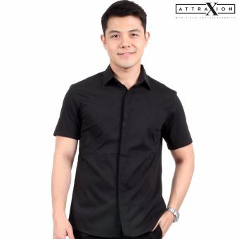 Attraxion Dean Embroidered Pattern Polo For Men (Black) June 2018 - 2 Attraxion Dean Embroidered Pattern Polo for Men (Black) - 2