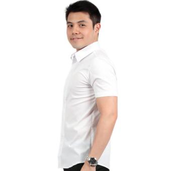 Attraxion Dean Embroidered Pattern Polo For Men (White) July 2018 - 2 Attraxion Dean Embroidered Pattern Polo for Men (White) - 2