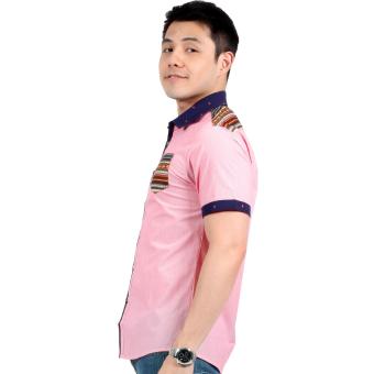 Attraxion Norman Bohemian Stripe Polo For Men (Pink) June 2018 - 2 Attraxion Norman Bohemian Stripe Polo for Men (Pink) - 2
