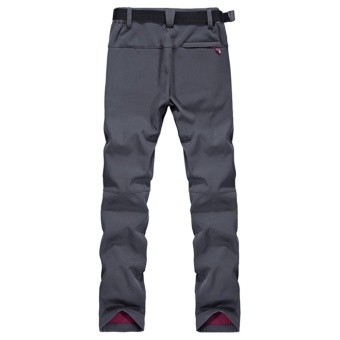Autumn Men's Thick Thermal Waterproof Windproof Outdoor HikingCamping Cycling Pants(Grey) - Intl June 2018 - 3 Autumn Men's Thick Thermal Waterproof Windproof Outdoor HikingCamping Cycling Pants(Grey) - intl - 3