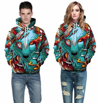 Autumn Winter New Fashion Thin Cap Sweatshirts 3d Print WolfMen/women Hooded Hoodies Casual Hoody Tops - Intl July 2018 - 3 Autumn Winter New Fashion Thin Cap Sweatshirts 3d Print WolfMen/women Hooded Hoodies Casual Hoody Tops - intl - 3