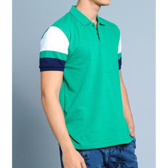 BENCH- BTC3838GR3 Men's Striped Sleeve Polo Shirt (Green) June 2018 - 3 BENCH- BTC3838GR3 Men's Striped Sleeve Polo Shirt (Green) - 3
