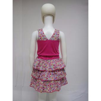 Big Joy 51079 Kids Girl's Comfy Cotton Dress With Floral Skirt Fuchsia Color July 2018 - 3 Big Joy 51079 Kids Girl's Comfy Cotton dress with floral skirt Fuchsia color - 3
