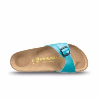 Birkenstock Women Madrid Birko-Flor Lack Flat Slippers (Mint Blue) June 2018 - 2 Birkenstock Women Madrid Birko-Flor Lack Flat Slippers (Mint Blue) - 2