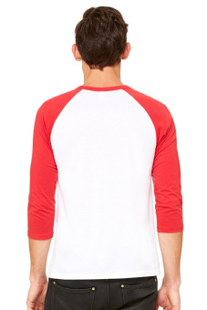 BLKSHP Contrast 3/4 Sleeve Baseball Tee (White/Red) June 2018 - 2 BLKSHP Contrast 3/4 Sleeve Baseball Tee (White/Red) - 2