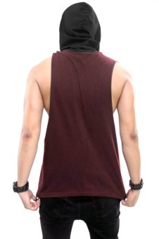 BLKSHP Dark Style Dropped Armholes With Contrast Hood(Maroon/Black) May 2018 - 3 BLKSHP Dark Style Dropped Armholes with Contrast Hood(Maroon/Black) - 3