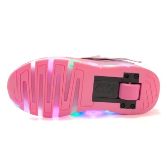 Boy And Girl's LED Light Up Roller Skate Shoes With Wheels Or Wings Outdoor Fashion Sneakers (Pink) - Intl April 2018 - 5 Boy And Girl's LED Light Up Roller Skate Shoes With Wheels Or Wings Outdoor Fashion Sneakers (Pink) - intl - 5