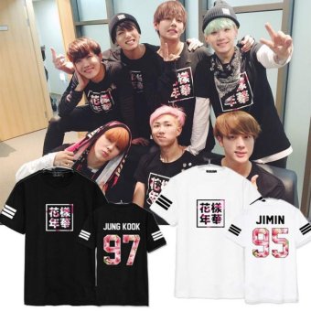 BTS Bullet Proof Youth Team Sakura T-shirt Black(JIMIN) - Intl June 2018 - 2 BTS bullet proof youth team Sakura T-shirt black(JIMIN) - intl - 2