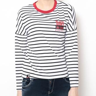 Bum Ladies Striper Long Tee (White/Black/Red) June 2018 - 5 Bum Ladies Striper Long Tee (White/Black/Red) - 5