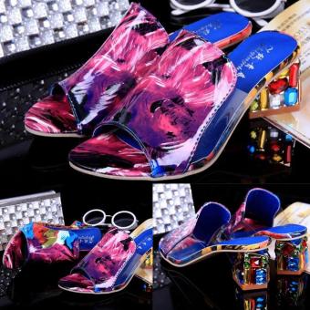 BUYINCOINS Sexy Peep-toe Summer New Fashion Women Shoes Thick WithDiamond Crystal Sandals Slippers EU:36-White - Intl June 2018 - 5 BUYINCOINS Sexy Peep-toe Summer New Fashion Women Shoes Thick WithDiamond Crystal Sandals Slippers EU:36-White - intl - 5