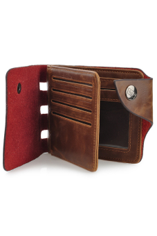 Casual Folding Split Leather Wallet For Men Coffee June 2018 - 3 Casual Folding Split Leather Wallet for Men Coffee - 3