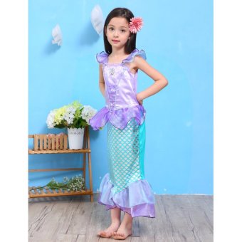Children Baby Girl Clothes Little Mermaid Fancy Kids Girls Mermaid Dresses Princess Ariel Cosplay Halloween Costume Mermaid-tail - Intl June 2018 - 5 Children Baby Girl Clothes Little Mermaid Fancy Kids Girls Mermaid Dresses Princess Ariel Cosplay Halloween Costume mermaid-tail - intl - 5