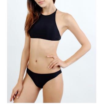 Classic Black Halter X Back Two Piece Bikini Swimsuit Swimwear June 2018 - 2 Classic Black Halter X Back Two Piece Bikini Swimsuit Swimwear - 2
