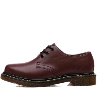 CLZQ Fashion Low Cut Shoes 2017 Oxfords Shoes For Men And WomenUnisex Lace Up Genuine Leather Shoes (Red) - Intl April 2018 - 5 CLZQ Fashion Low Cut Shoes 2017 Oxfords Shoes for Men and WomenUnisex Lace Up Genuine Leather Shoes (Red) - intl - 5