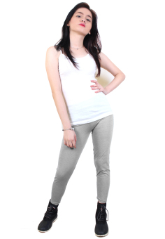 Cotton Republic Fashionable Plain Leggings (Gray) June 2018 - 3 Cotton Republic Fashionable Plain Leggings (Gray) - 3
