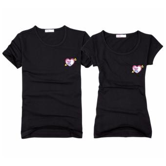 Couples T-Shirts For Men And Women With Arrowed Heart Style (Black) June 2018 - 3 Couples T-Shirts for Men and Women with Arrowed Heart Style (Black) - 3