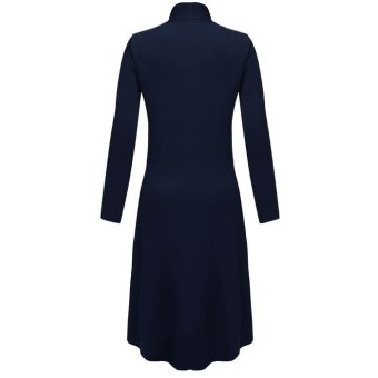 Cyber Meaneor Women Long Sleeve Open Front Solid Long CardiganCoat(navy Blue) June 2018 - 2 Cyber Meaneor Women Long Sleeve Open Front Solid Long CardiganCoat(navy blue) - 2