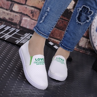 DM Flat Small White Sail Cloth Shoes For Women's Shoes Joker Apedal - Intl June 2018 - 3 DM flat small white sail cloth shoes for women's shoes joker apedal - intl - 3