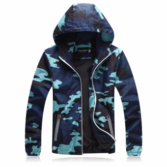 Encontrar Men Camouflage Hooded Jackets Winproof M-3XL (Grey) -intl April 2018 - 3 Encontrar Men Camouflage Hooded Jackets Winproof M-3XL (Grey) -intl - 3