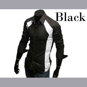 ETOP Mens Luxury Stylish Slim Long Sleeve T-Shirts Black/White(White) (Intl) June 2018 - 5 ETOP Mens Luxury Stylish Slim Long Sleeve T-Shirts Black/White(White) (Intl) - 5