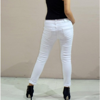 Fashion Balaynor White Tattered Skinny Jeans June 2018 - 5 Fashion Balaynor White Tattered Skinny Jeans - 5
