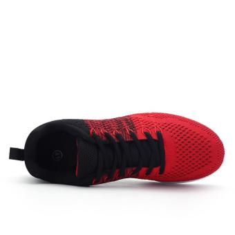 Fashion Casual Men Lace Up Running Sneakers Shoes (Red) - Intl July 2018 - 5 Fashion Casual Men Lace Up Running Sneakers Shoes (Red) - intl - 5