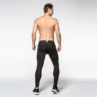 Fashion Men's Jogger Running Long Pants Sports Training Tight Compressed Exercise Leggings (Black) - Intl June 2018 - 3 Fashion Men's Jogger Running Long Pants Sports Training Tight Compressed Exercise Leggings (Black) - intl - 3