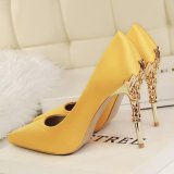 Fashion High-Heeled Shoes Thin Heels Ladies Wedding Shoes Pointed Toe Woman Pumps Closed Toe High Heels Women Shoes (White) June 2018 - 2 Fashion High-Heeled Shoes Thin Heels Ladies Wedding Shoes Pointed Toe Woman Pumps Closed Toe High Heels Women Shoes (White) - 2